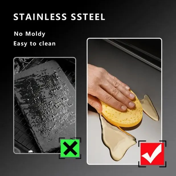 Stainless Steel Cutting Board, Non-Slip Kitchen Chopping Board, Heavy Duty Kitchen Accessory, Household Food Prep Gadget for Home Kitchen