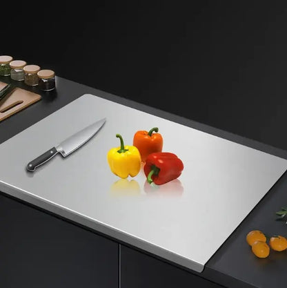 Stainless Steel Cutting Board, Non-Slip Kitchen Chopping Board, Heavy Duty Kitchen Accessory, Household Food Prep Gadget for Home Kitchen