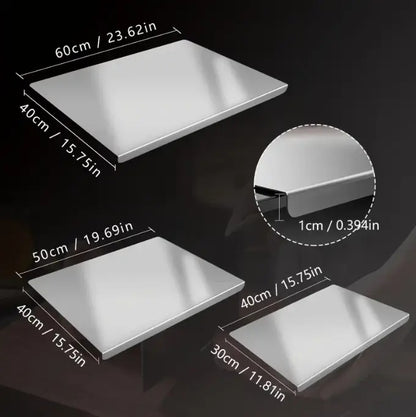 Stainless Steel Cutting Board, Non-Slip Kitchen Chopping Board, Heavy Duty Kitchen Accessory, Household Food Prep Gadget for Home Kitchen